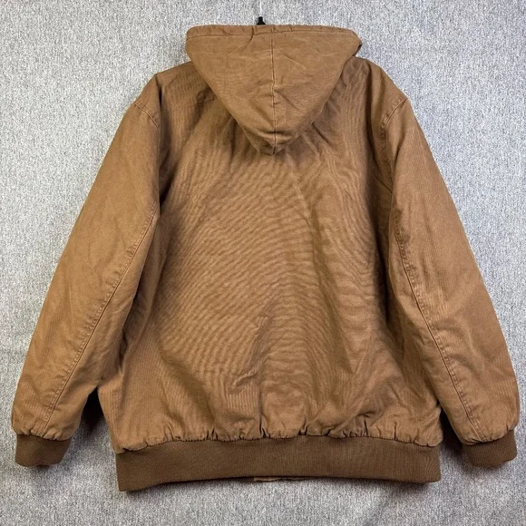 Levi's Potrero Worker Brown Hooded Trucker Jacket Quilted Lined Men's Size XXL